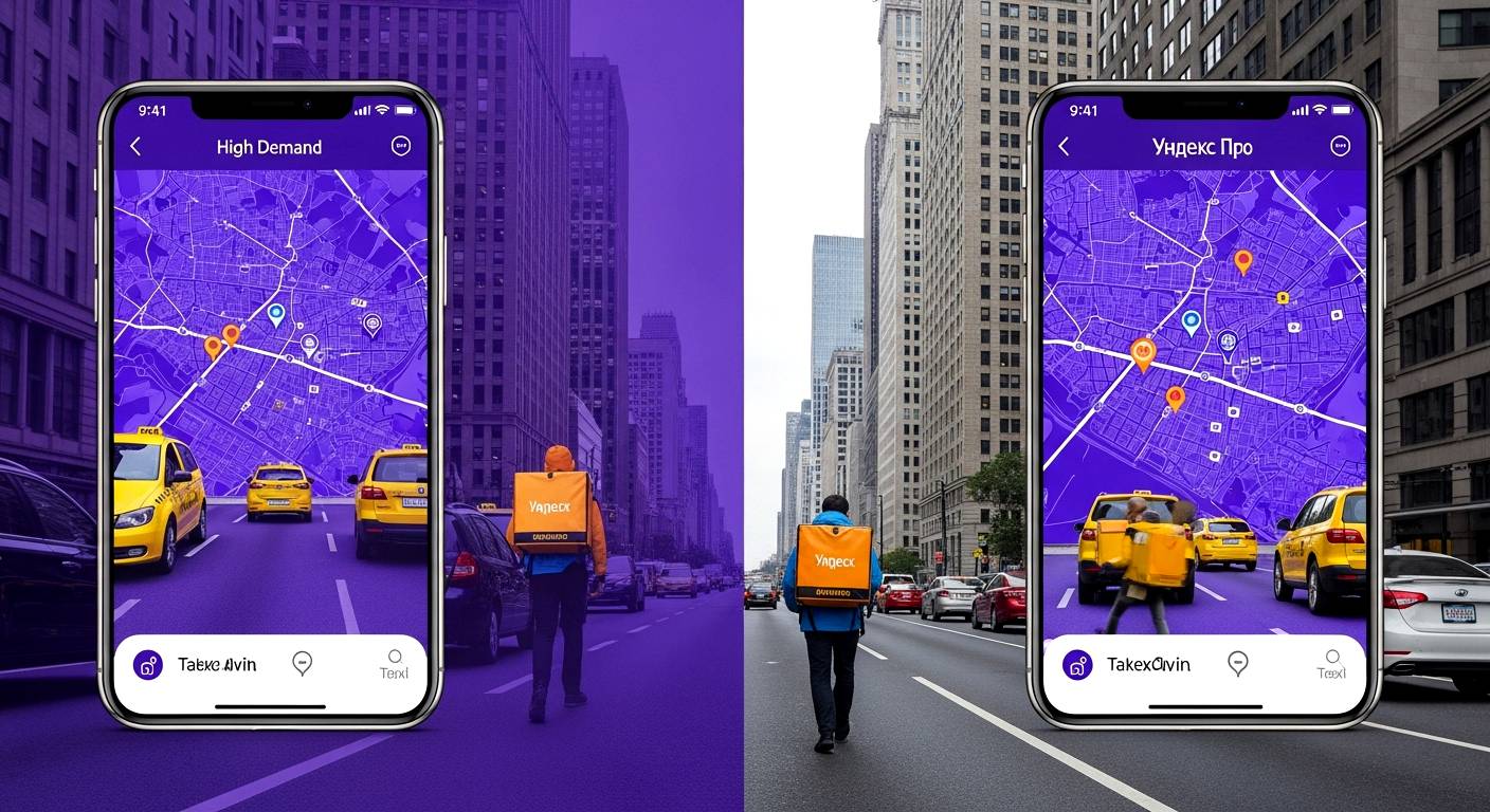 Что за фиолетовая зона в Яндекс Про: всё о повышенном спросе