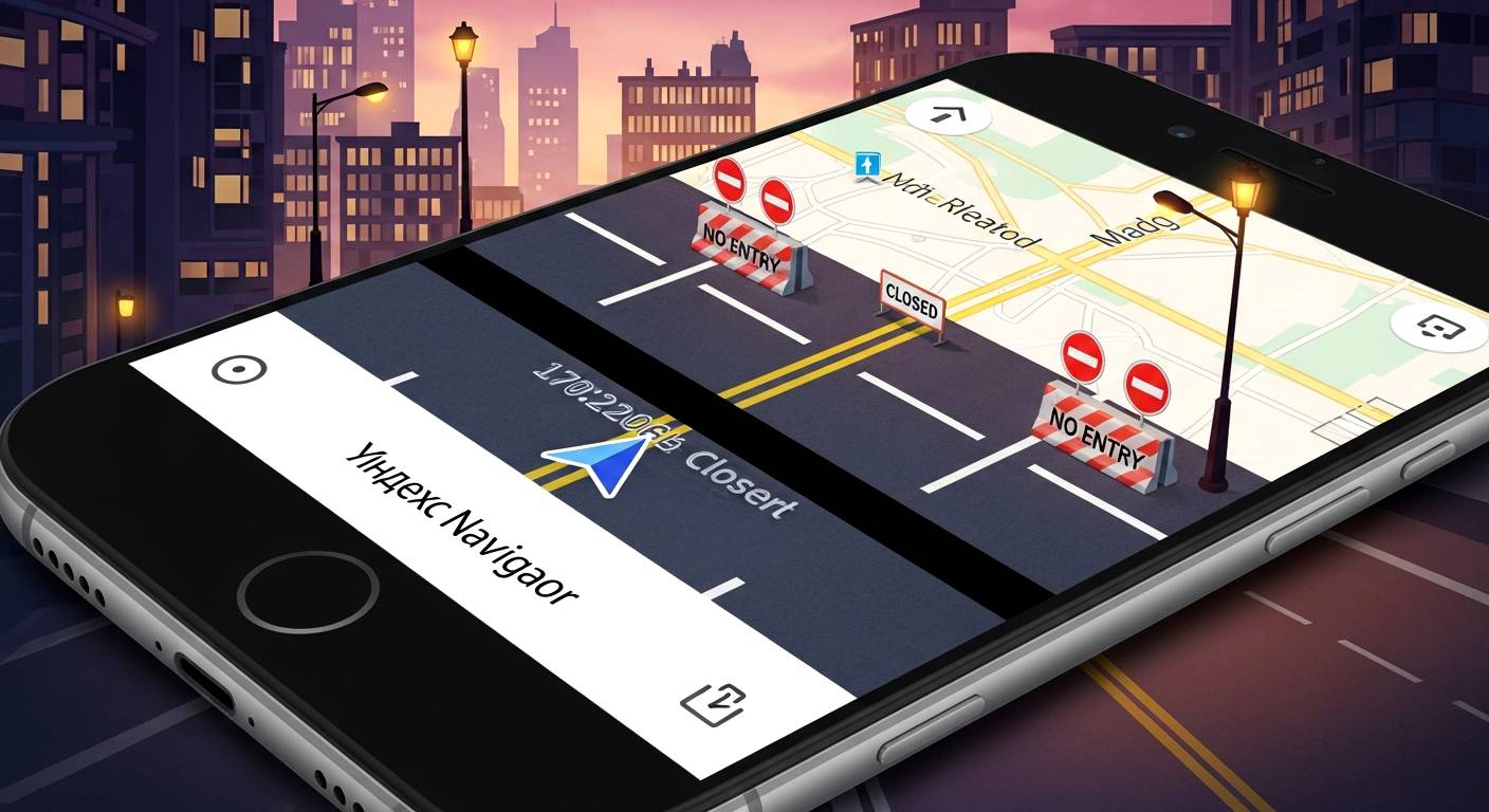 Что означает черная полоса в Яндекс навигаторе